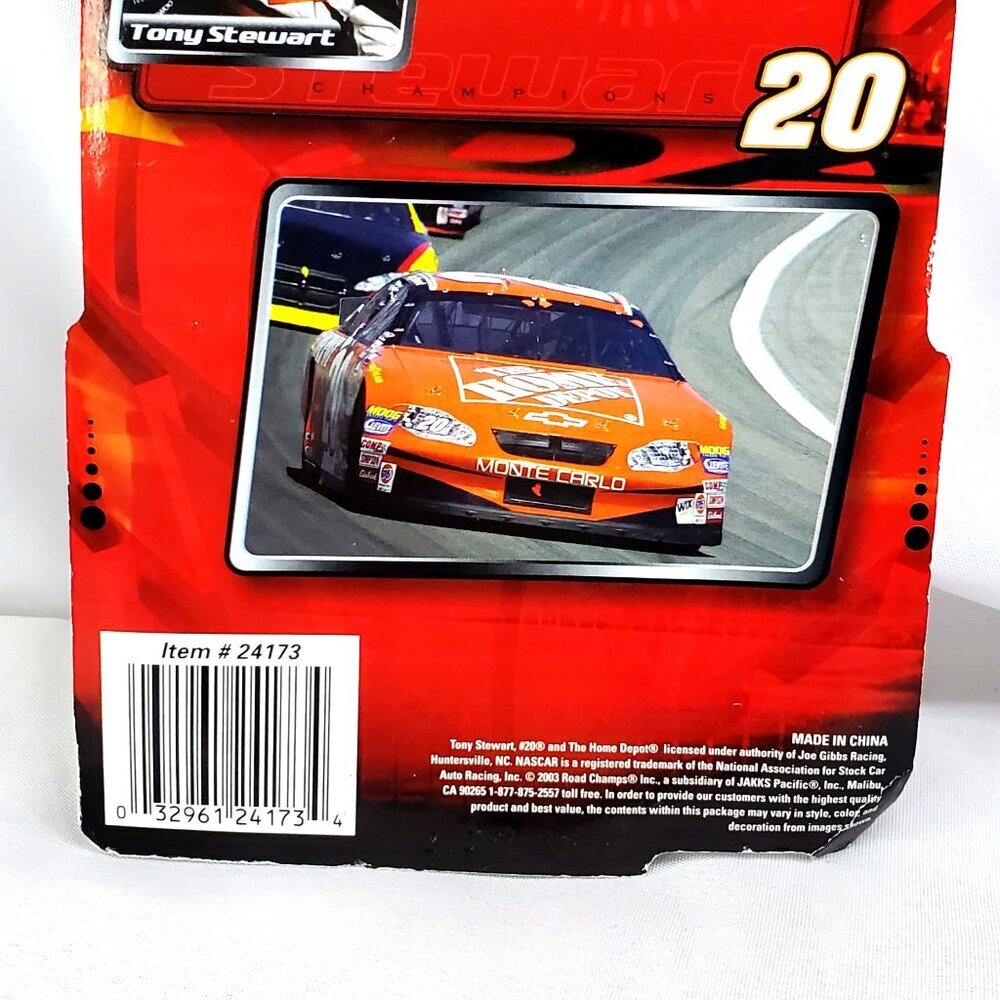 Tony Stewart #20 NASCAR 2003 Action Figure By Jakks Pacific Road Champs 6 inch - Picture 10 of 12